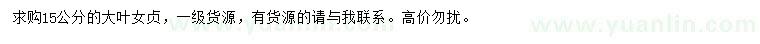 求購(gòu)15公分大葉女貞