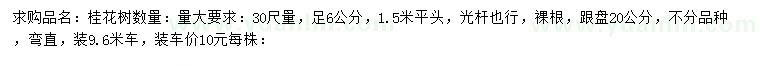 求購30量6公分桂花
