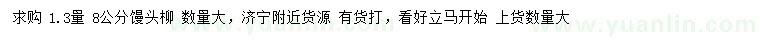 求購(gòu)1.3米量8公分饅頭柳