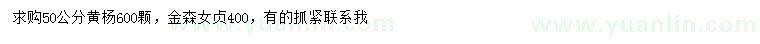 求購50公分黃楊、金森女貞
