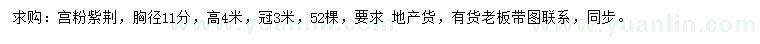 求購胸徑11公分宮粉紫荊