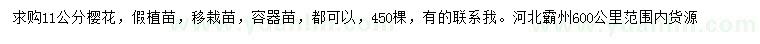 求購(gòu)11公分櫻花