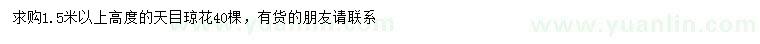 求購(gòu)高1.5米以上天目瓊花