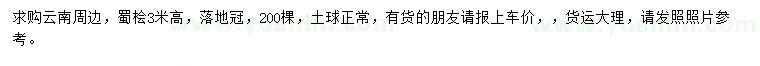 求購高3米蜀檜