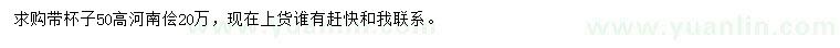 求購高50公分河南儈