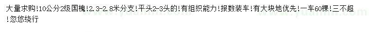 求購10公分國槐