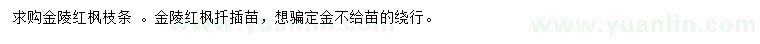 求購(gòu)金陵紅楓