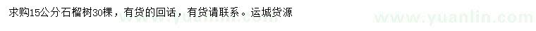 求購15公分石榴樹