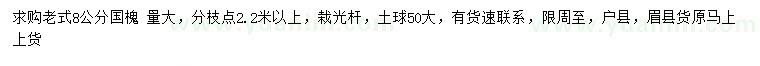 求購8公分老式國槐