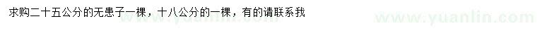 求購25公分無患子