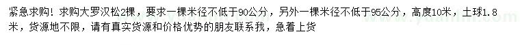 求購米徑90、95公分以上羅漢松