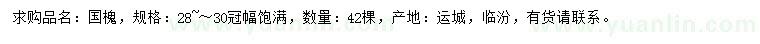 求購冠幅28-30公分國槐