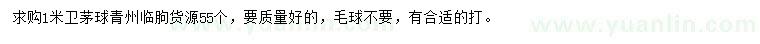 求購1米衛矛球
