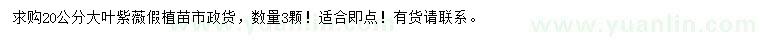 求購20公分大葉紫薇