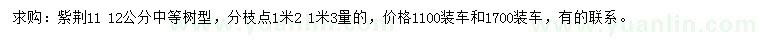 求購11、12公分紫荊