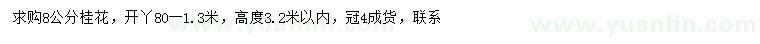求購(gòu)8公分桂花