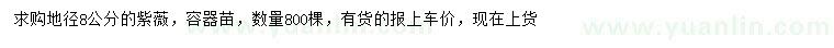 求購地徑8公分的薇