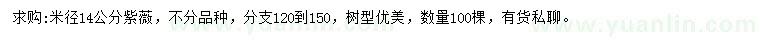 求購米徑14公分紫薇