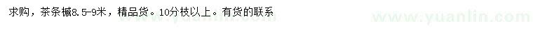 求購8.5-9米茶條槭
