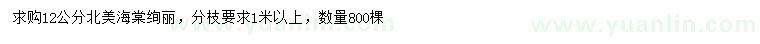 求購(gòu)12公分北美海棠絢麗