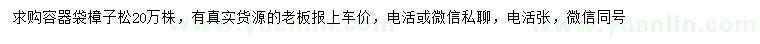 求購樟子松