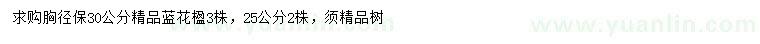 求購(gòu)胸徑30公分藍(lán)花楹