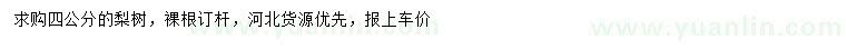 求購4公分梨樹