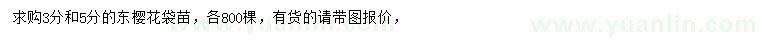 求購(gòu)3公分冬櫻花
