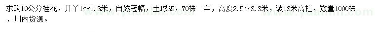 求購10公分桂花