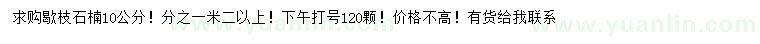 求購10公分石楠