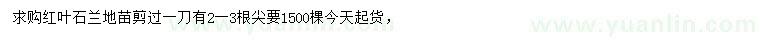 求購紅葉石楠