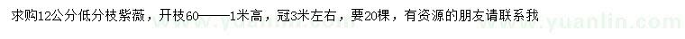 求購(gòu)12公分紫薇