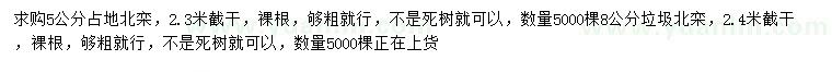 求購(gòu)5公分北欒、8
