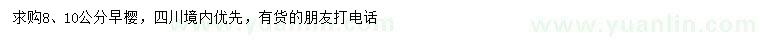 求購8、10公分早櫻