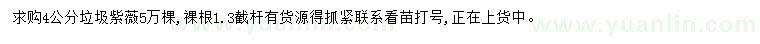 求購4公分紫薇