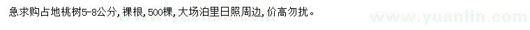 求購5-8公分桃樹