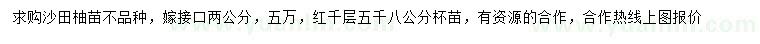 求購沙田柚、紅千層