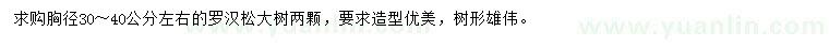 求購胸徑30-40公分左右羅漢松