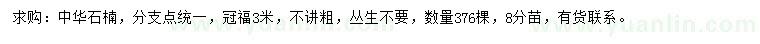 求購冠幅3米叢生中華石楠