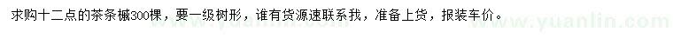 求購12公分茶條槭