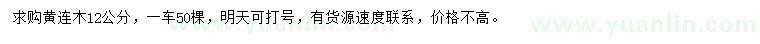 求購12公分黃連木
