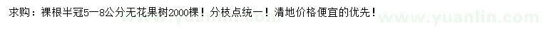 求購5-8公分無花果樹