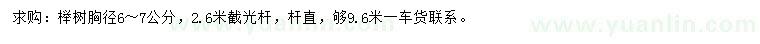 求購胸徑6-7公分櫸樹