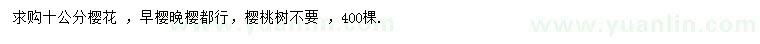 求購10公分櫻花 