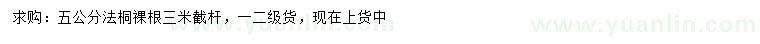 求購5公分法桐