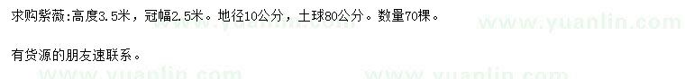 求購地徑10公分紫薇