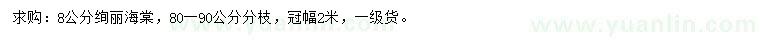 求購8公分絢麗海棠
