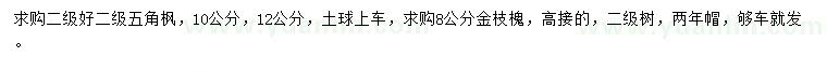 求購10、12公分五角楓
