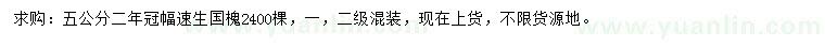 求購5公分速生國槐
