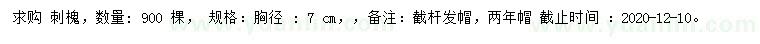 求購胸徑7公分刺槐